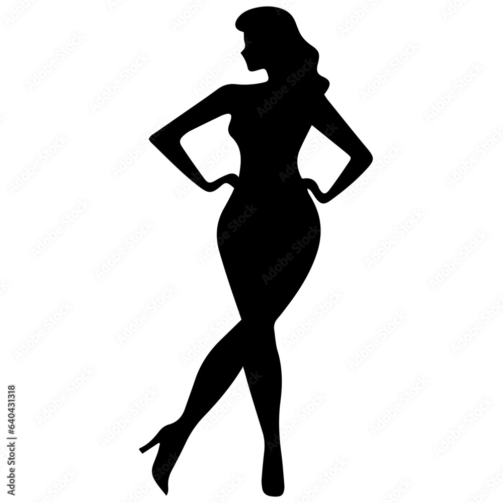 Silhouette of a beautiful girl Silhouette of a beautiful girl
