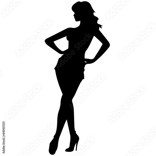 Silhouette of a beautiful girl
