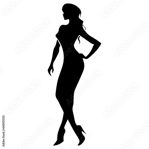 Silhouette of a beautiful girl