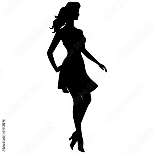 Silhouette of a beautiful girl