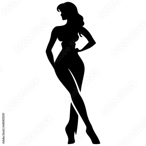 Silhouette of a beautiful girl