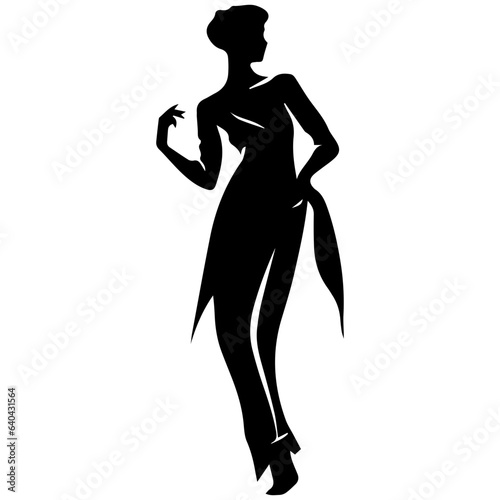 Silhouette of a beautiful girl