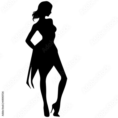Silhouette of beautiful girl