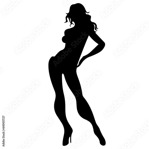 Silhouette of beautiful girl