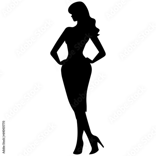 Silhouette of beautiful girl