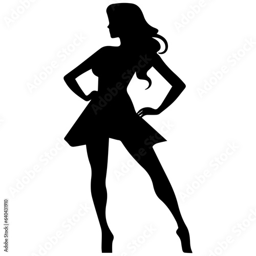 Silhouette of beautiful girl