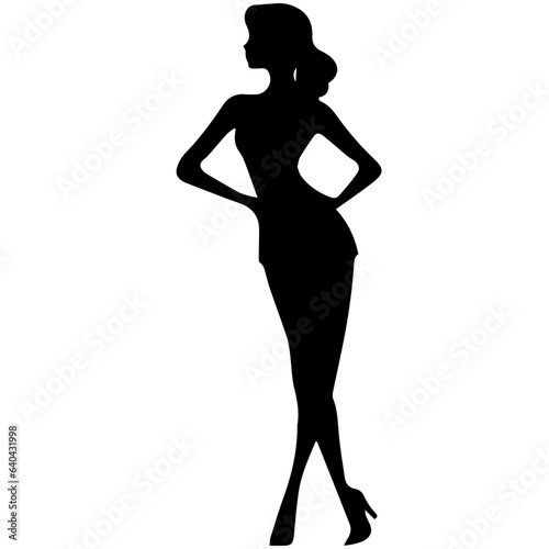 Silhouette of beautiful girl