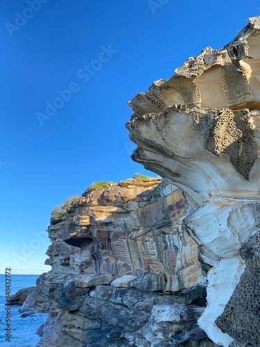Photography Formation rocheuse sous un ciel bleu