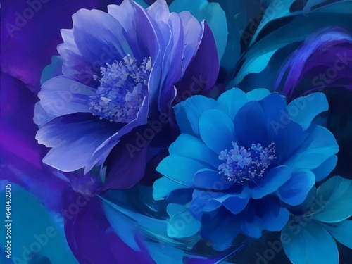 Blue and deep blue flower