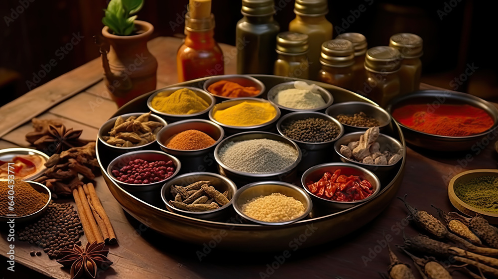 illustration of indian spices.
