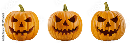 Halloween pumpkin isolated on a transparent background