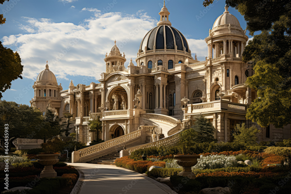 Obraz premium Preservation and restoration of historical landmarks. Generative Ai.