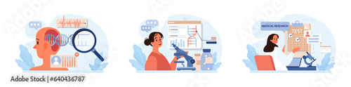 Healthtech set. Innovative diagnosis and treatment methodics. Telemedicine