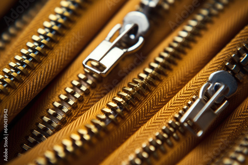 The Intricate Details of Zipper Texture in Macro Close-Up