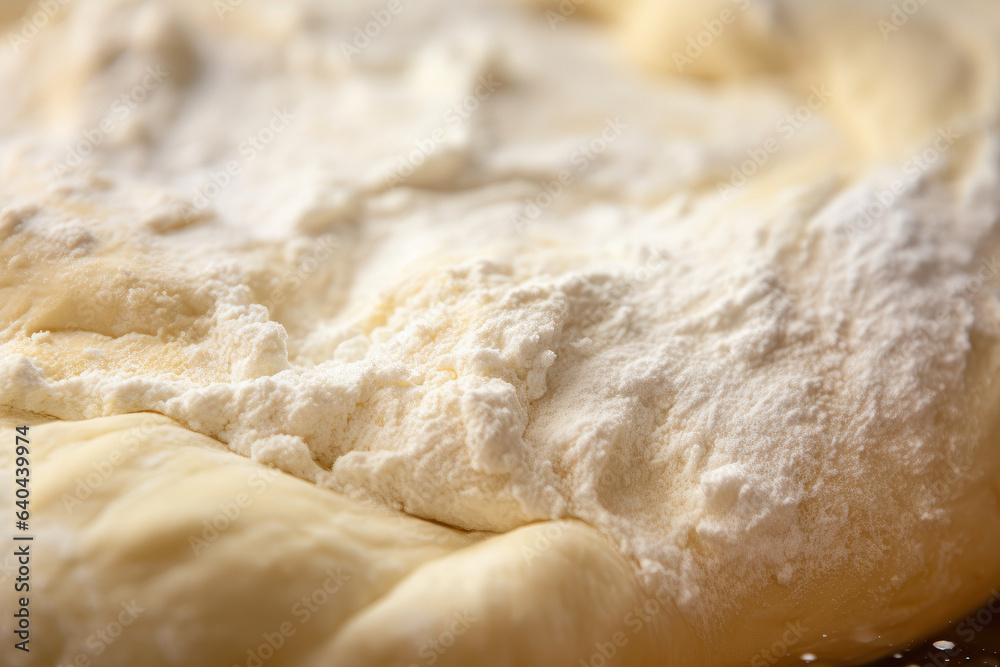 A Close-up Magnified View of Rising Bread Dough, Capturing the Yeast Activity and Texture Transformation A Close-up Magnified View of Rising Bread Dough, Capturing the Yeast Activity and Texture Transformation