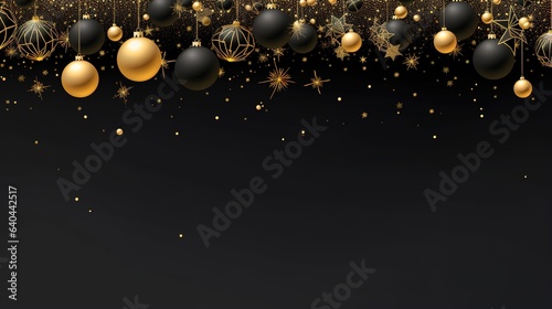 Golden christmas background. generative ai