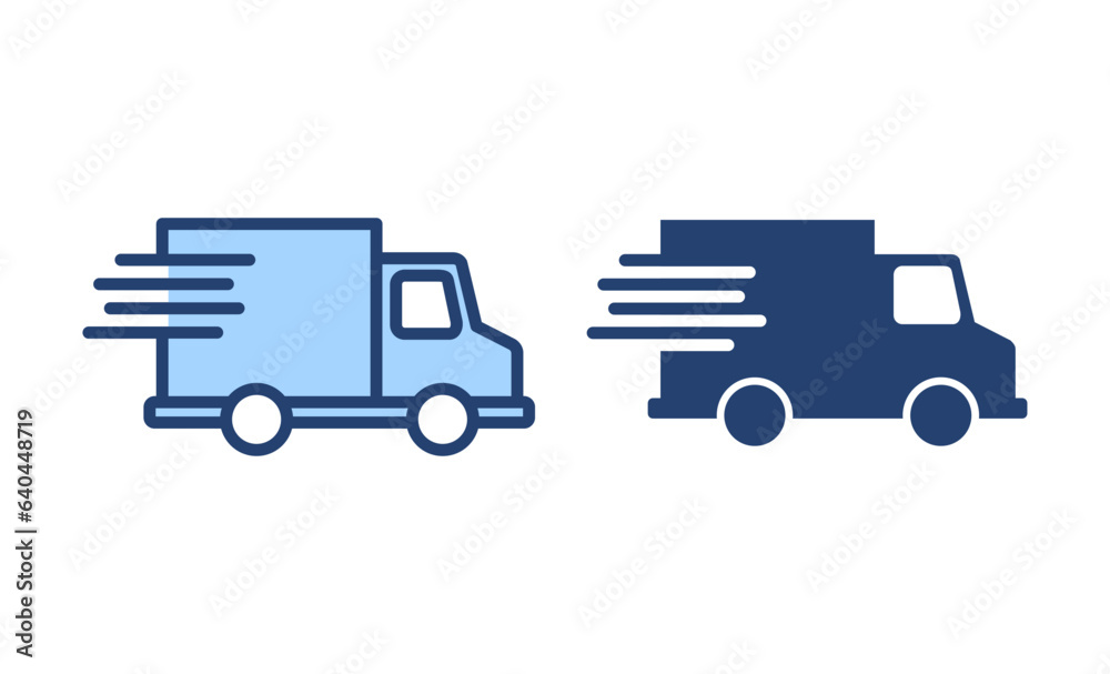 Delivery truck icon vector. Delivery truck sign and symbol. Shipping fast delivery icon Delivery truck icon vector. Delivery truck sign and symbol. Shipping fast delivery icon