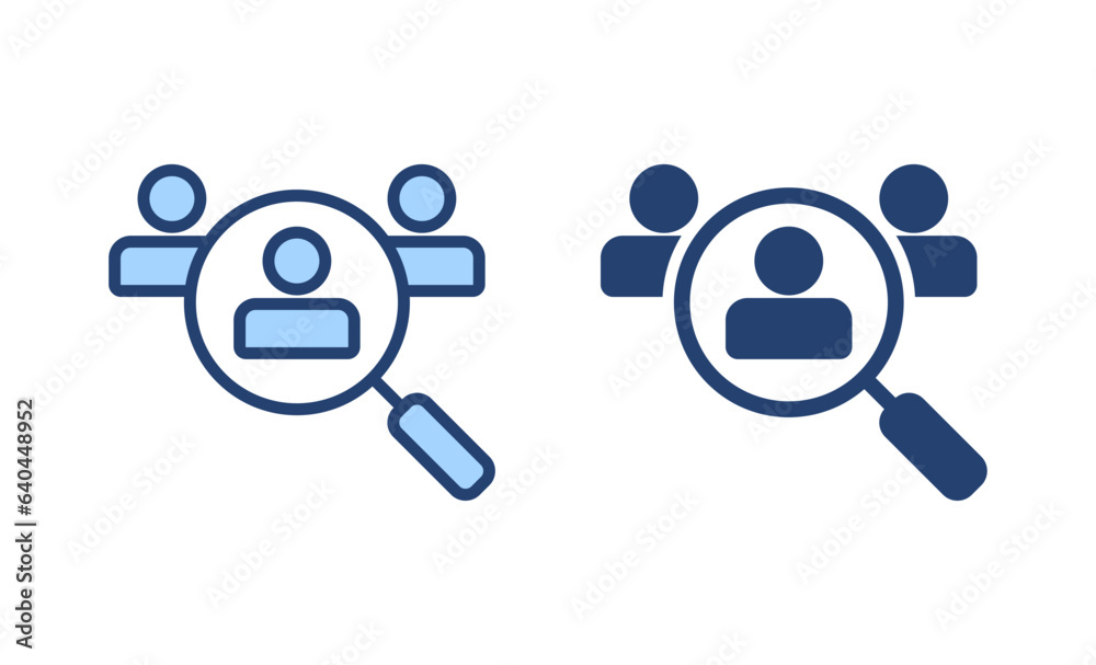 Hiring icon vector. Search job vacancy sign and symbol. Human resources concept. Recruitment Hiring icon vector. Search job vacancy sign and symbol. Human resources concept. Recruitment
