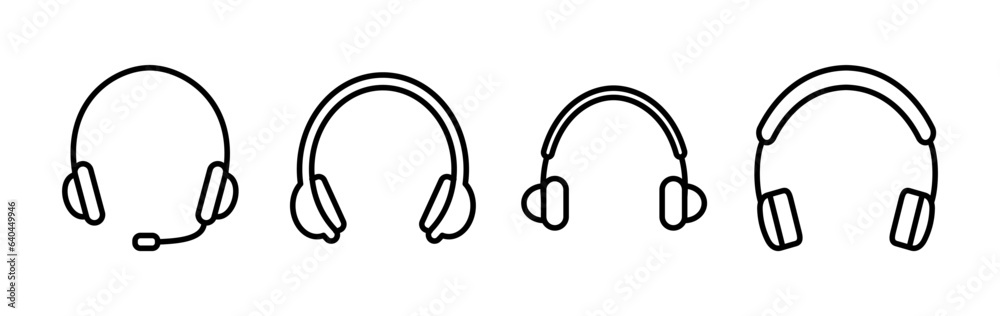Headphone icon vector. headphones earphones icon. headset Headphone icon vector. headphones earphones icon. headset