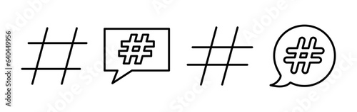 Hashtag icon vector. hashtag simbols