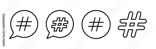 Hashtag icon vector. hashtag simbols