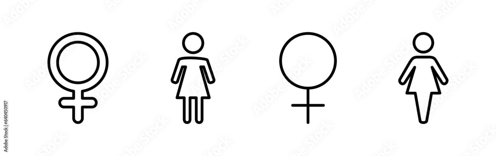 Female icon vector. toilet icon. restroom sign. gender Female icon vector. toilet icon. restroom sign. gender