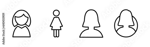 Female icon vector. toilet icon. restroom sign. gender