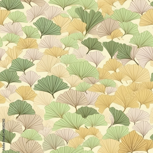 Gingko Leaves Seamless Tiling Wall paper patterns