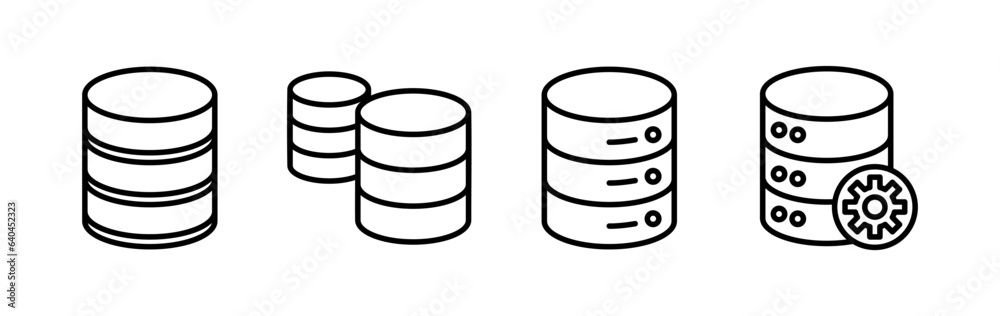 Database icon vector. server icon. storage Database icon vector. server icon. storage