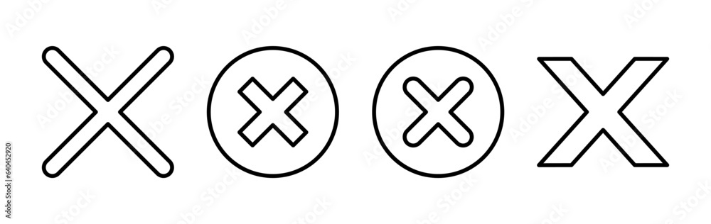 Obraz premium Close vector icon. Delete icon. remove, cancel, exit symbol.