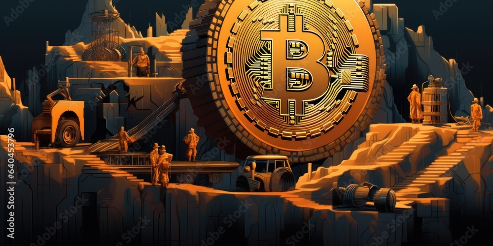 Bitcoin piles concept