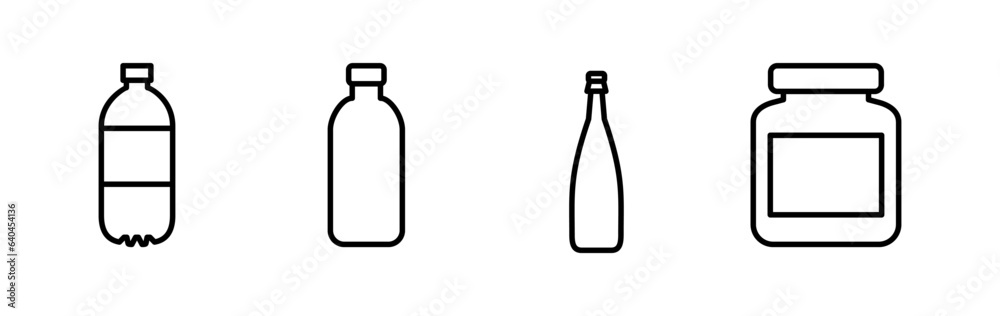 Obraz premium bottle icon vector. bottle icon in trendy flat design