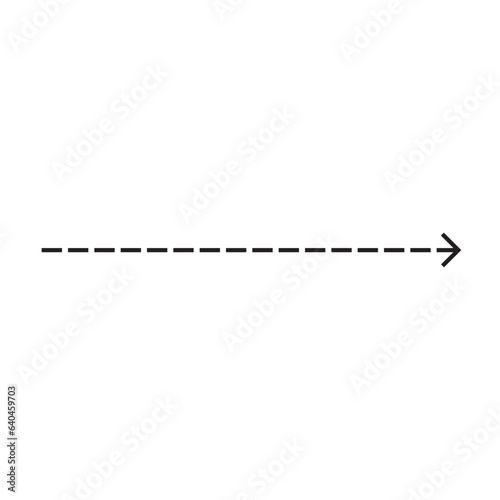 dotted line arrow