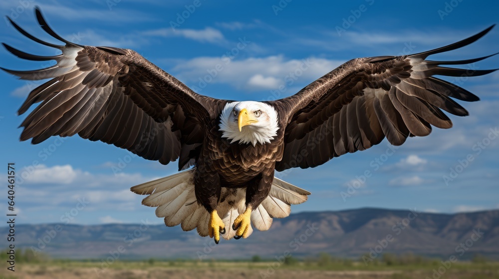 freedom american eagle flying on sky bird of prey wildlife freedom american eagle flying on sky bird of prey wildlife
