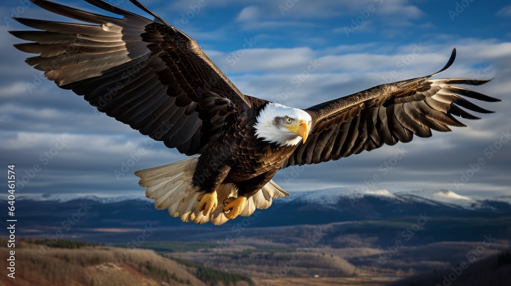 freedom american eagle flying on sky bird of prey wildlife freedom american eagle flying on sky bird of prey wildlife