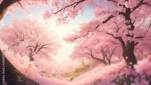 blossom in spring. Generative AI
