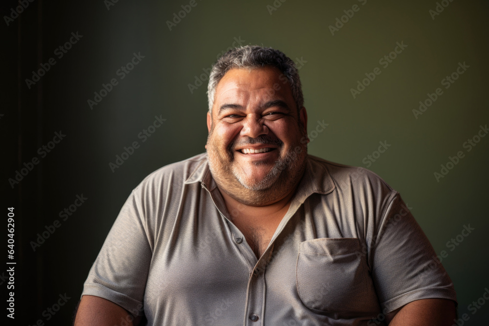 middle age adult man happy expression against wall background. 