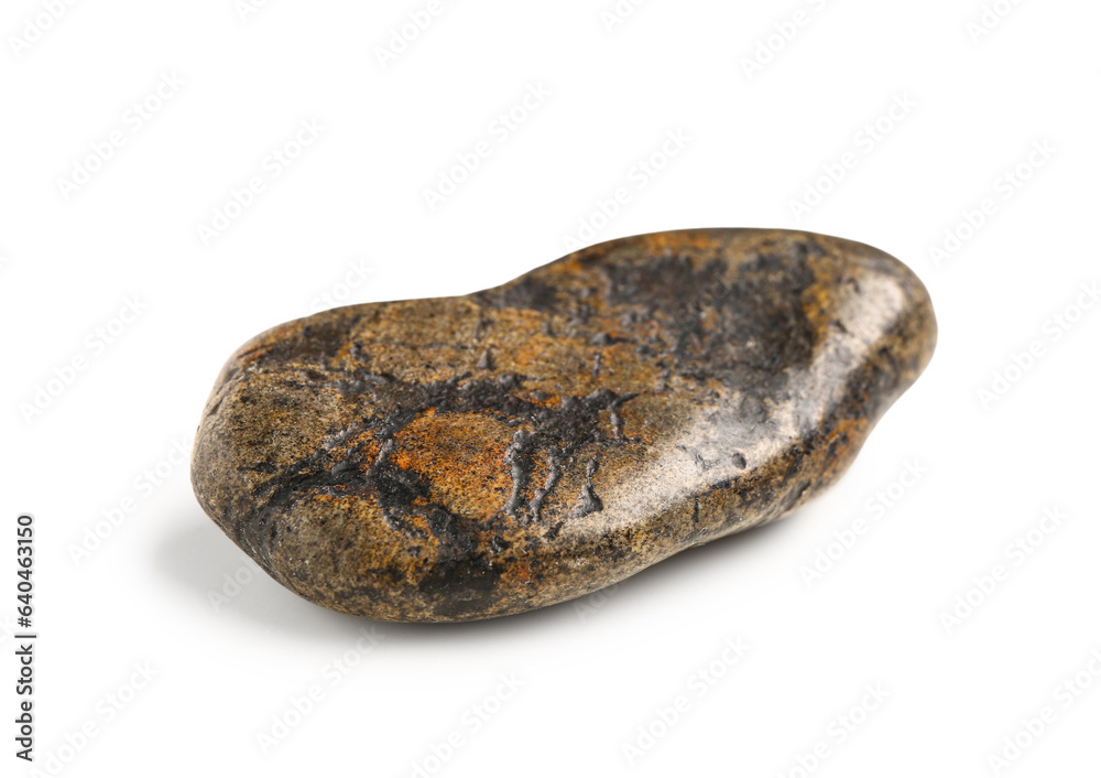 Pebble stone on white background