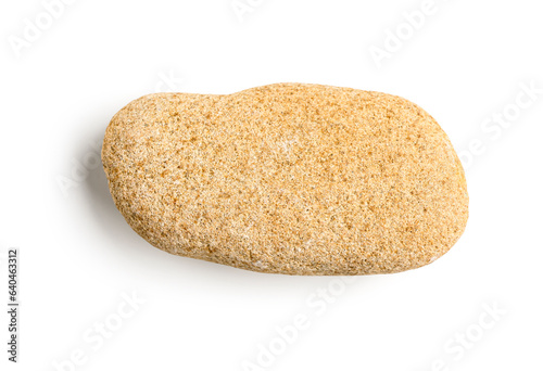 Pebble stone on white background