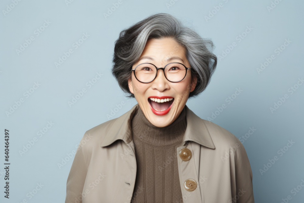 senior woman amazed expression against wall background. senior woman amazed expression against wall background.