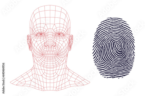 Face recognition. Human Face Scanning. Face ID. Facial recognition. Face scan	