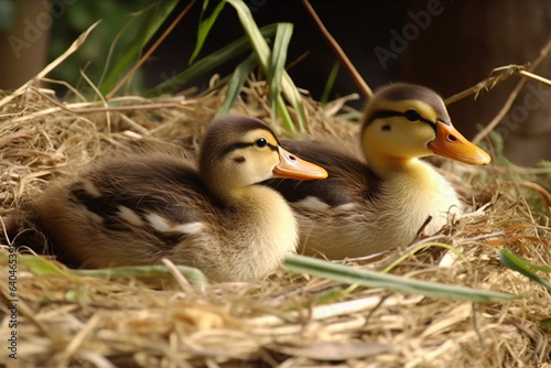 ducklings in the nest