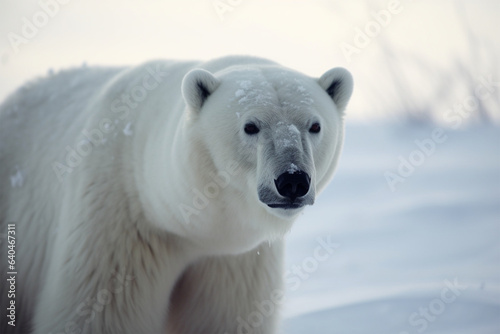 a white bear in the snow