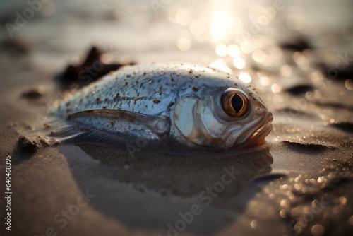 a fish washed ashore