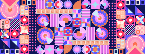vector gradient mosaic channel art template