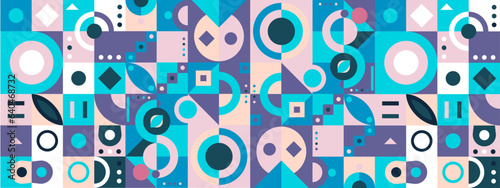vector gradient mosaic channel art template
