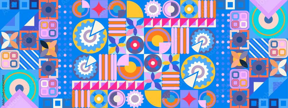 vector gradient mosaic channel art template