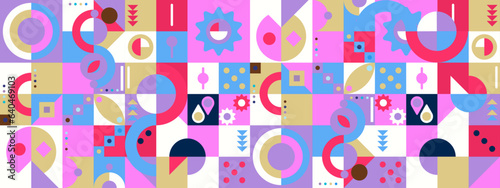 vector gradient mosaic channel art template