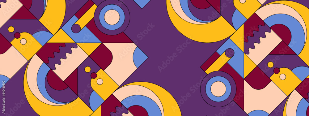 Fototapeta premium vector flat design abstract colorful geometric shapes