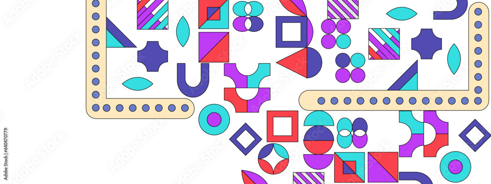 Geometric shapes colorful geometry shape vector illustration geometry background set geometric abstract